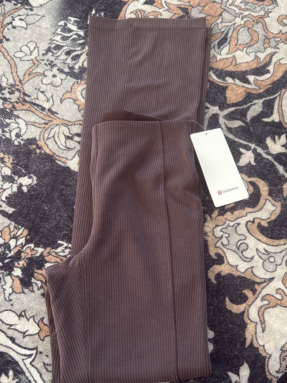 NWT lululemon athletica Brown Ribbed High-Rise Leggings